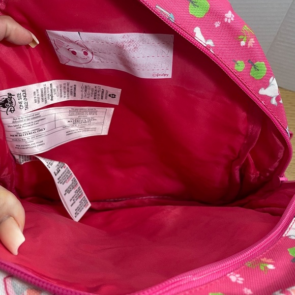 Disney The Aristocats Marie Backpack Purse Genuine Disney Kitty Cat Pink White - Picture 5 of 10